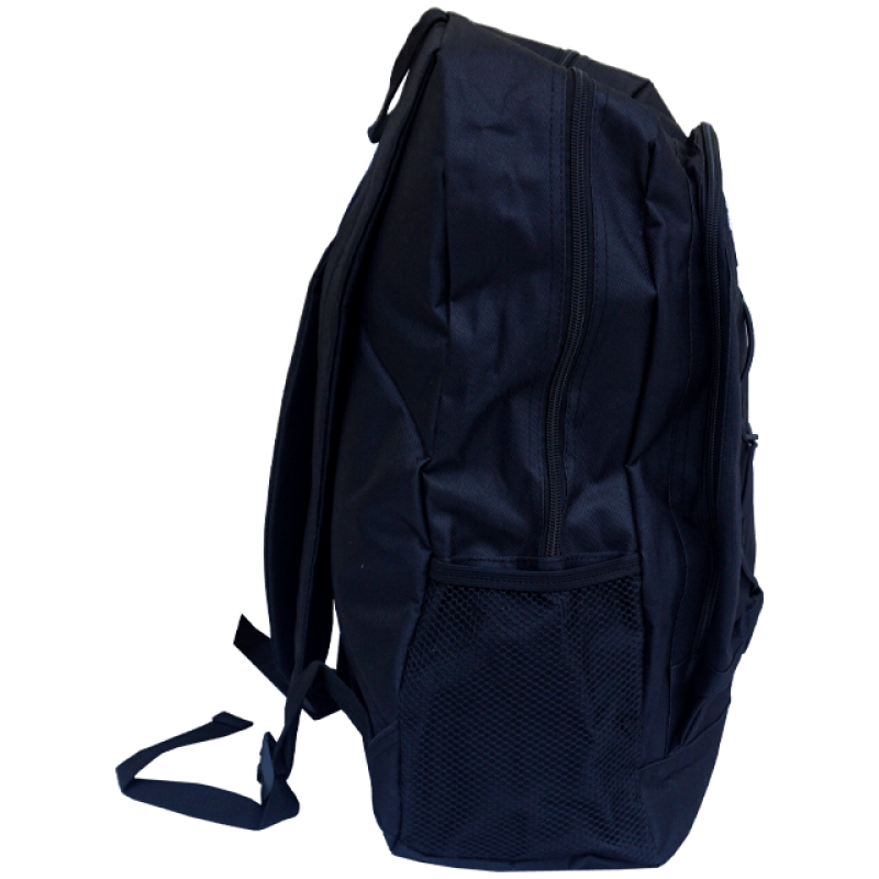 Rucsac școlar negru, 2 compartimente, cu șiret și buzunare laterale, 46x34x18 cm